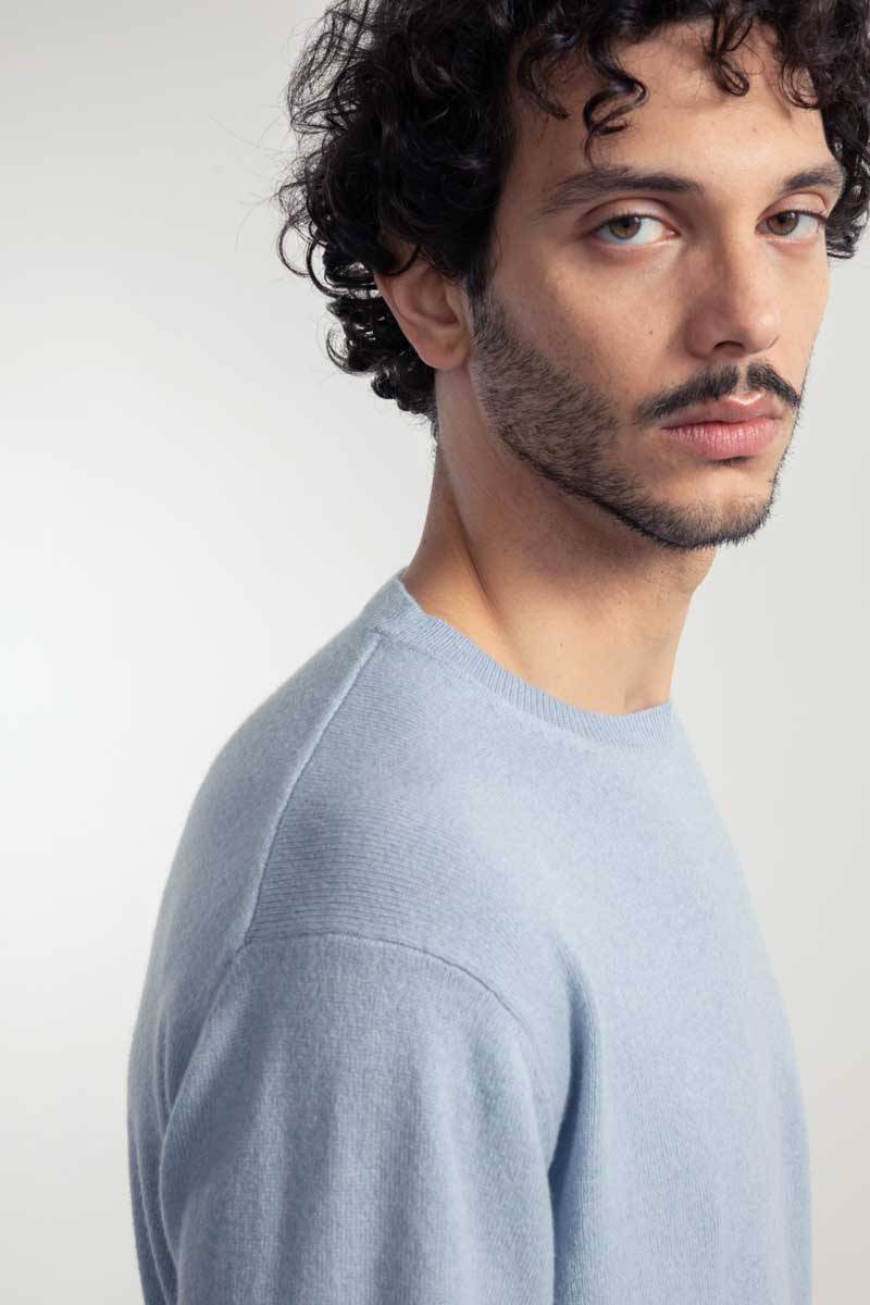 Rifò ALESSIO Maglia Uomo Light Cashmere Rigenerato Officina