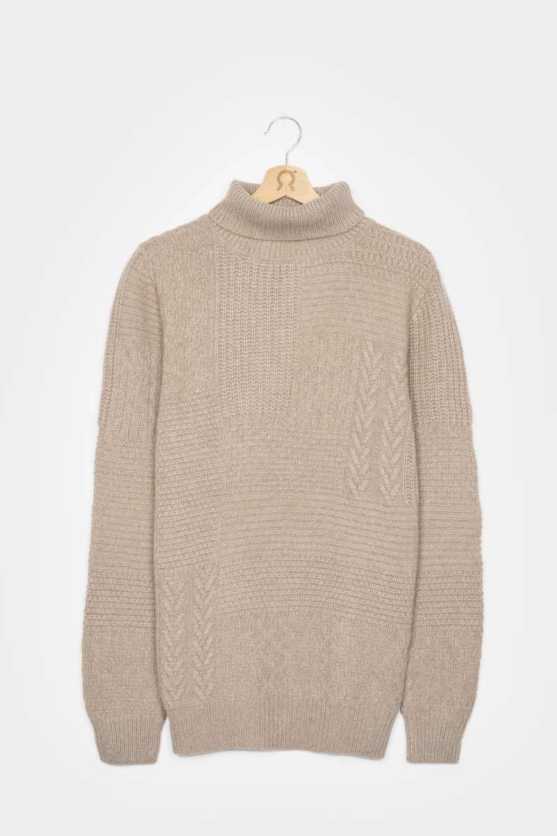 Rifò BARTOLOMEO Maglia Collo Alto Uomo Cashmere Rigenerato Limitato a 3 giorni