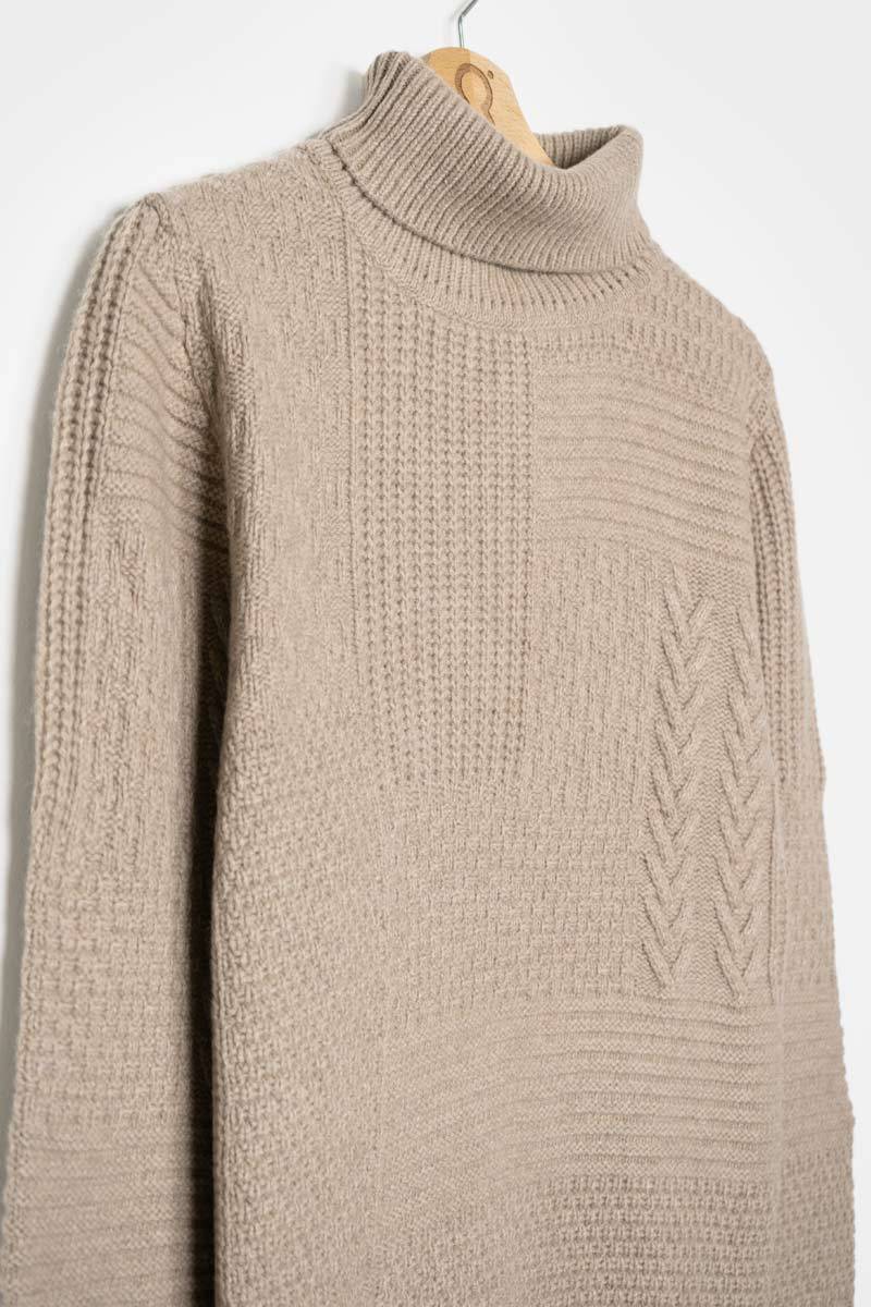 Rifò BARTOLOMEO Maglia Collo Alto Uomo Cashmere Rigenerato Limitato a 3 giorni