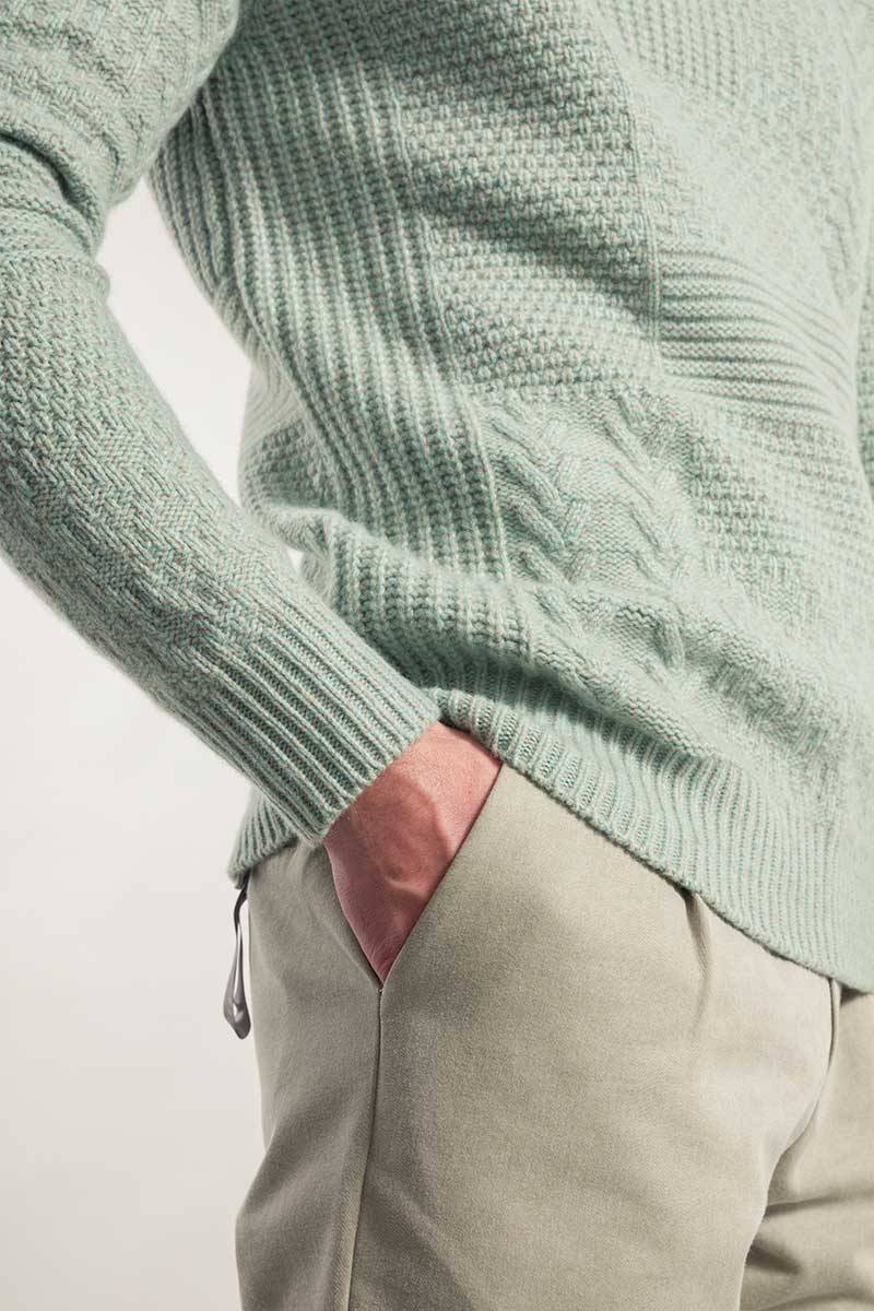 Rifò BARTOLOMEO Maglia Collo Alto Uomo Cashmere Rigenerato Esporta salva