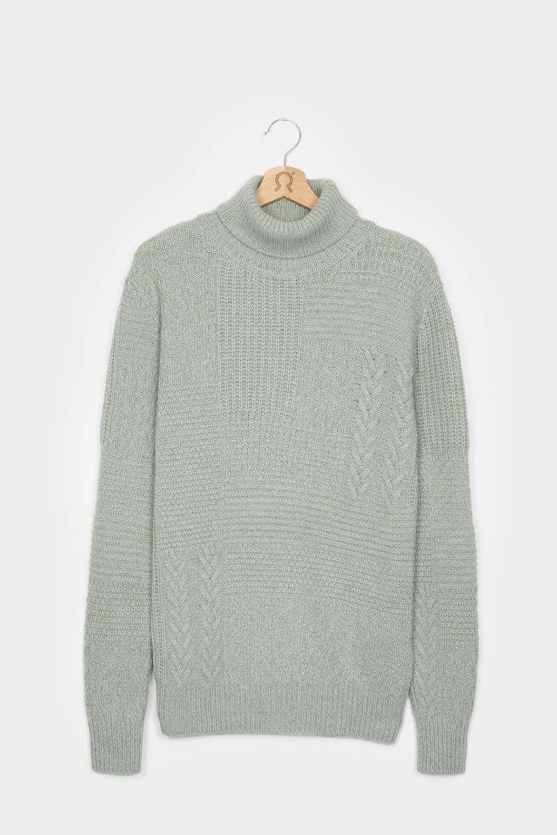 Rifò BARTOLOMEO Maglia Collo Alto Uomo Cashmere Rigenerato Esporta salva