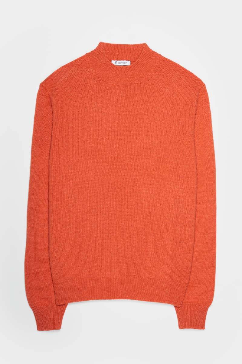 Rifò CLEMENTE Maglia Collo Alto Uomo Cashmere Rigenerato Nuovo