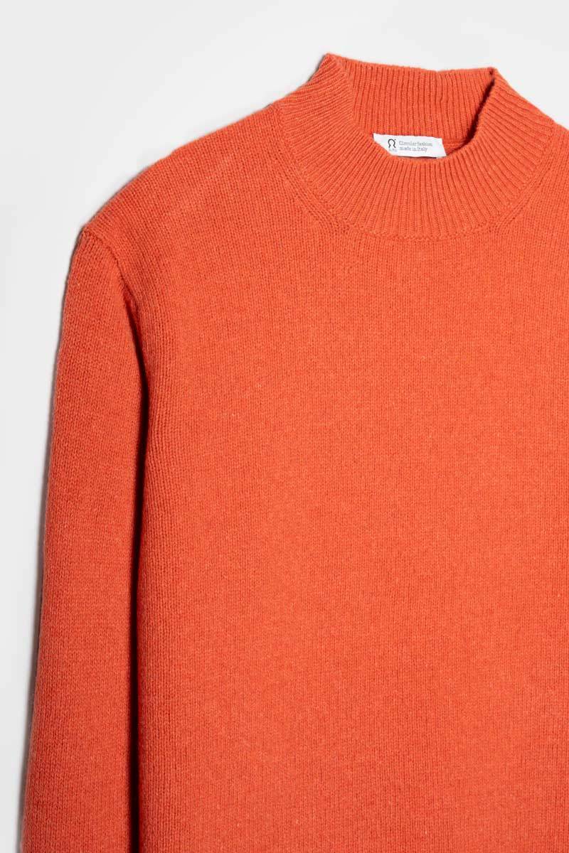 Rifò CLEMENTE Maglia Collo Alto Uomo Cashmere Rigenerato Nuovo