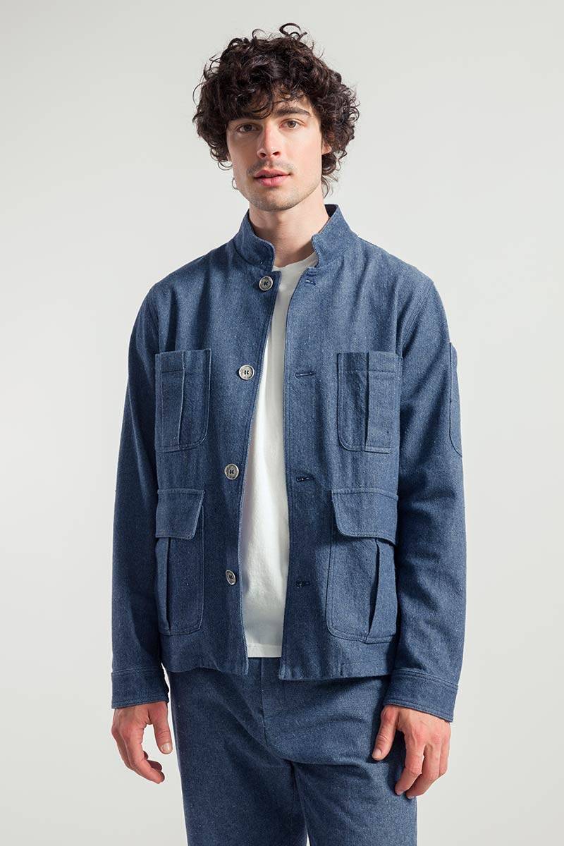 Rifò ENEA Giacca Uomo Jeans Rigenerato Spedizione Gratuita