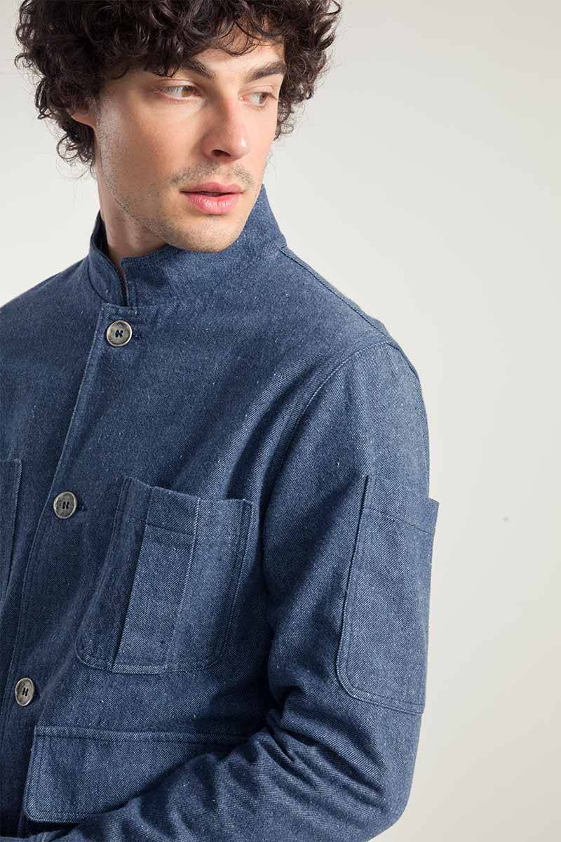 Rifò ENEA Giacca Uomo Jeans Rigenerato Spedizione Gratuita