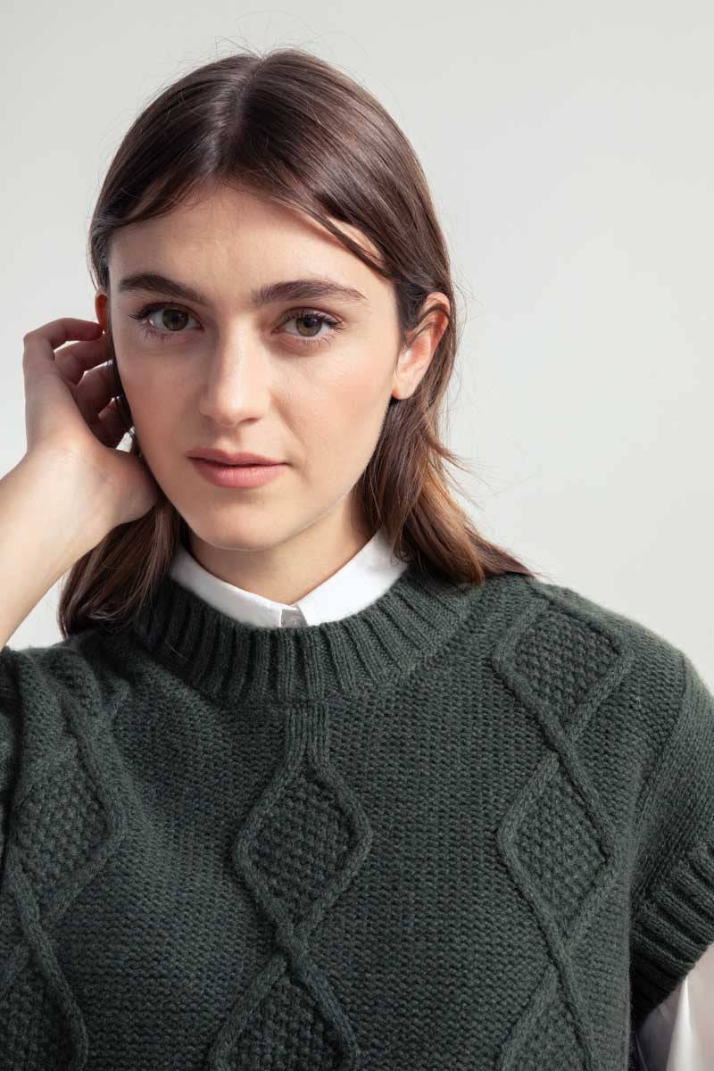 Rifò NORMA Gilet Donna Lana Rigenerata Affare Del Giorno