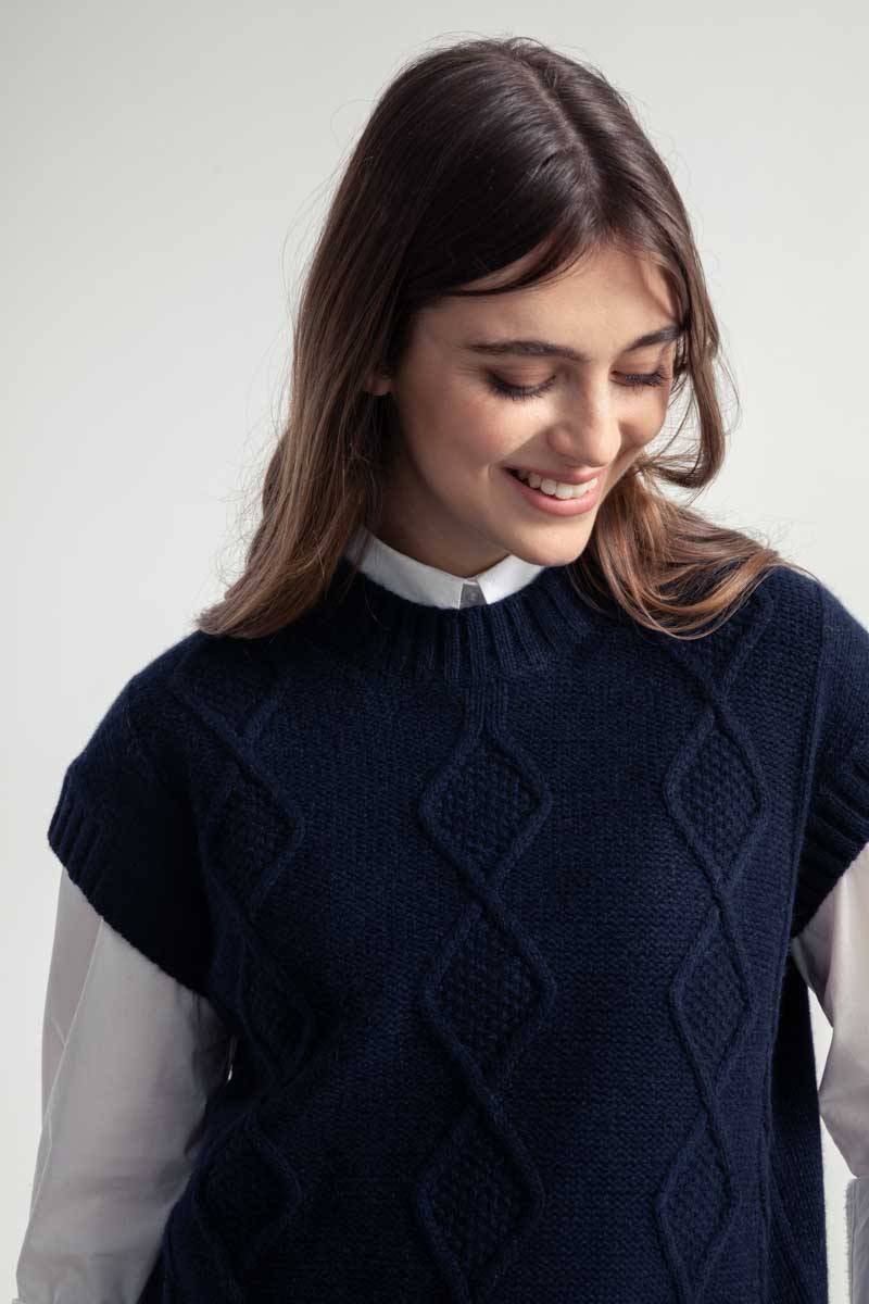 Rifò NORMA Gilet Donna Lana Rigenerata Saldi Di Fabbrica