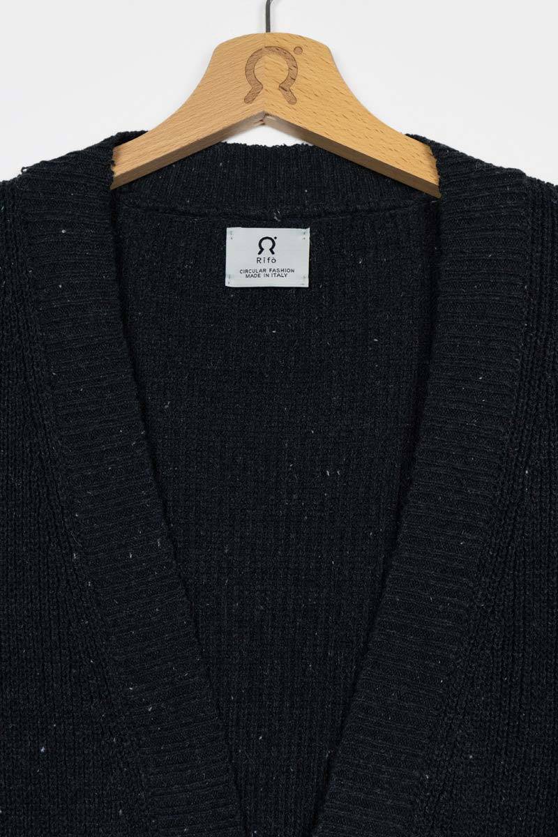 Rifò CARA Cardigan Donna Cotone Jeans Rigenerato In Saldo