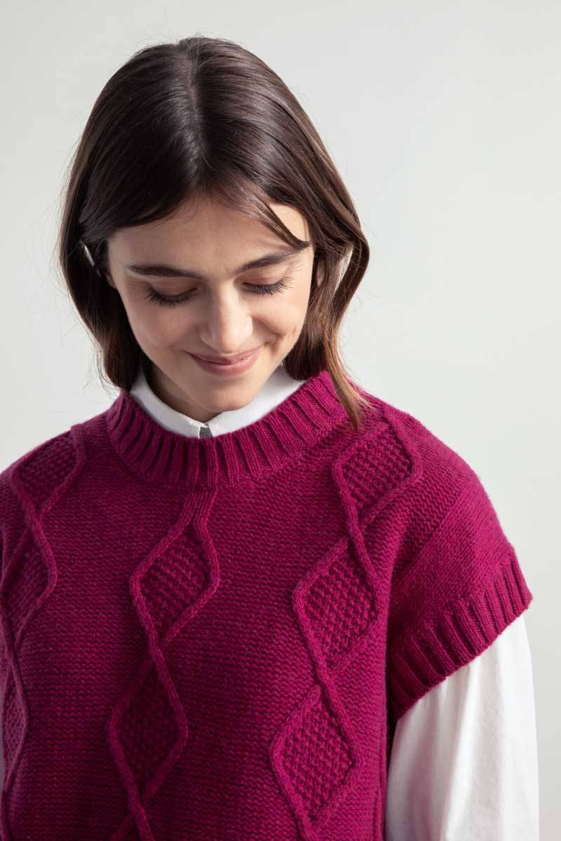 Rifò NORMA Gilet Donna Lana Rigenerata Spedizione gratuita