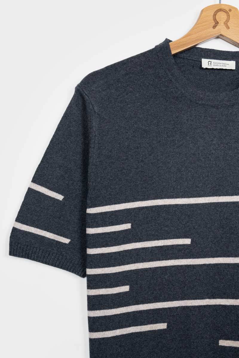 Rifò ADONE Maglia Righe Uomo Cotone Rigenerato Flash Sale