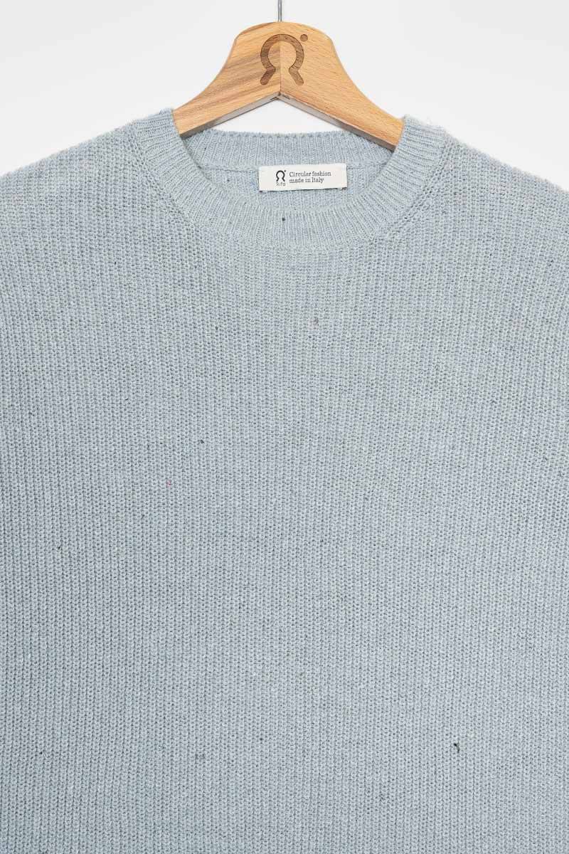 Rifò VITTORIO Maglia Girocollo Uomo Cotone Jeans Rigenerato Cyber Monday