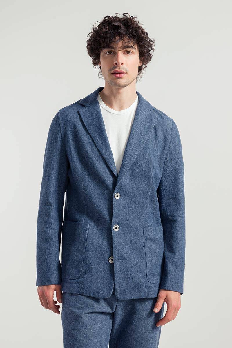 Rifò CURZIO Blazer Uomo Jeans Rigenerato Offerta per la Festa della Mamma