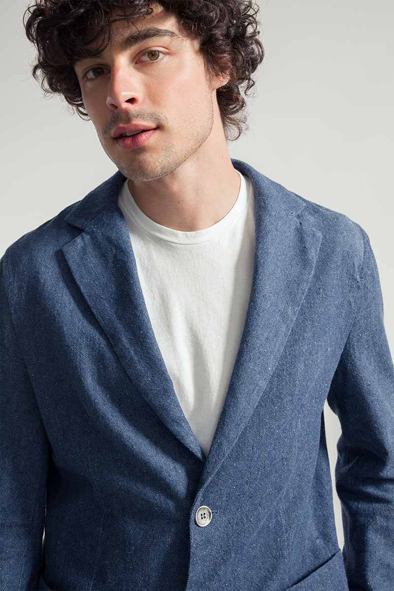 Rifò CURZIO Blazer Uomo Jeans Rigenerato Offerta per la Festa della Mamma
