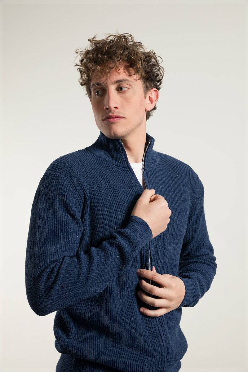 Rifò DUCCIO Cardigan Uomo Cotone Jeans Rigenerato Offerta Giorno del Papà