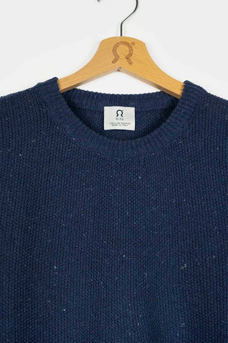 Rifò GINO Maglia Uomo Cotone Jeans rigenerato Comprane uno, ottenene uno gratis