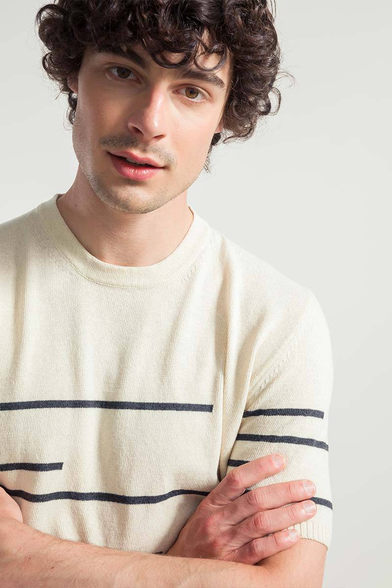 Rifò ADONE Maglia Righe Uomo Cotone Rigenerato Sconti VIP