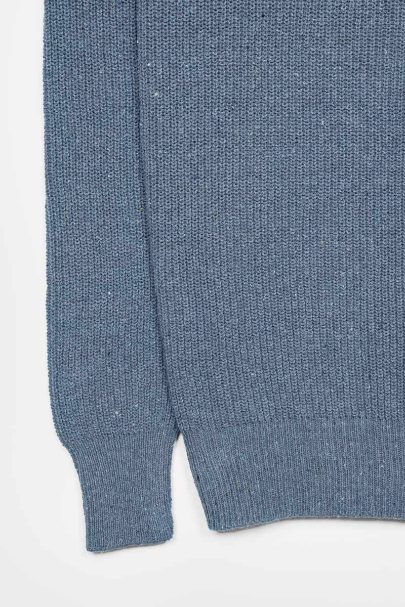 Rifò VITTORIO Maglia Girocollo Uomo Cotone Jeans Rigenerato Prezzo basso