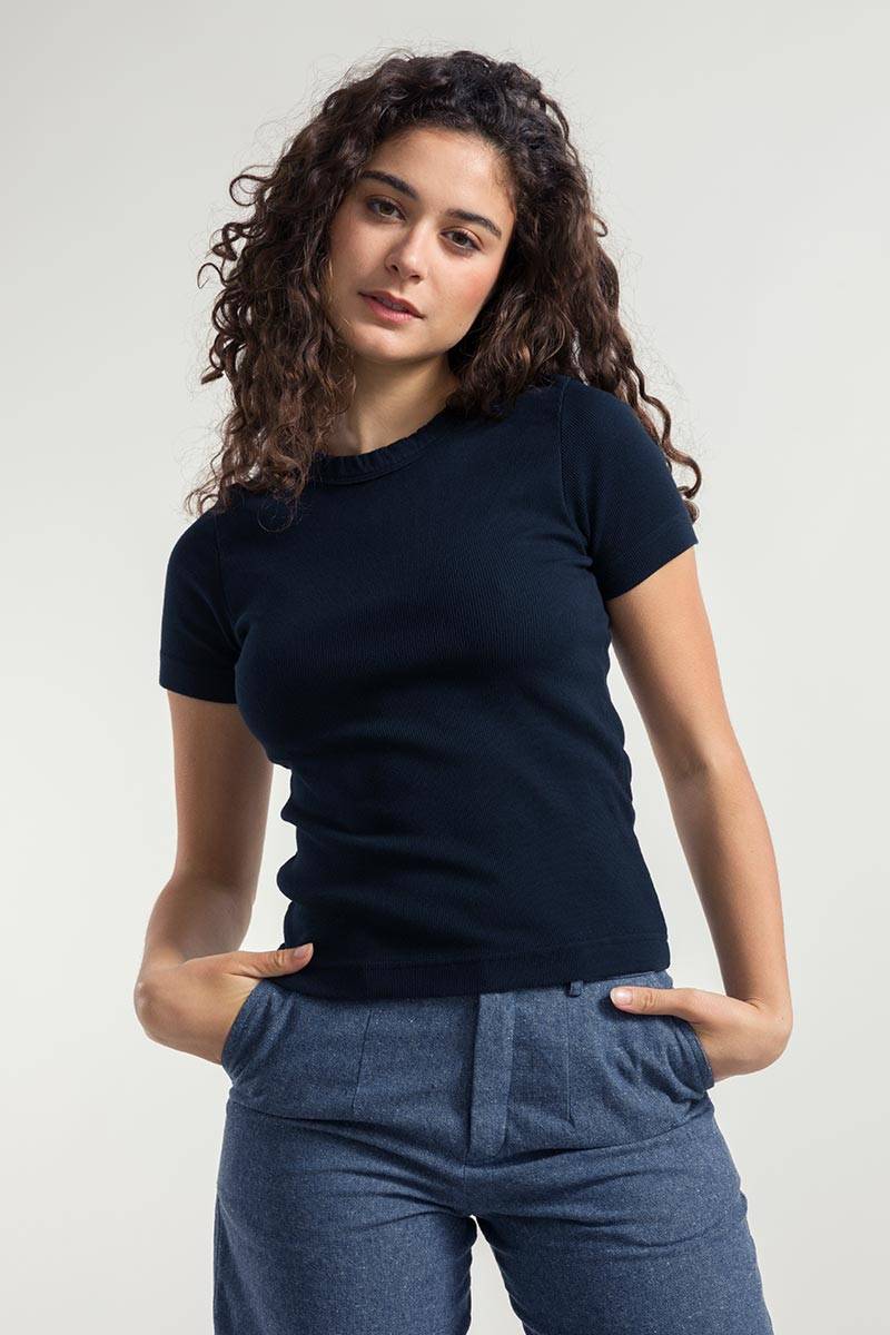 Rifò ILARIA Maglietta a Maniche Corte Donna Cotone Rigenerato Fino al 60% di sconto