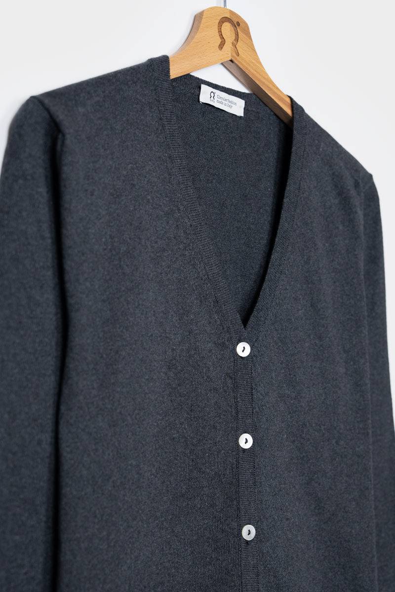 Rifò LUCIA Cardigan Donna Cotone Rigenerato Sostegno trimestrale