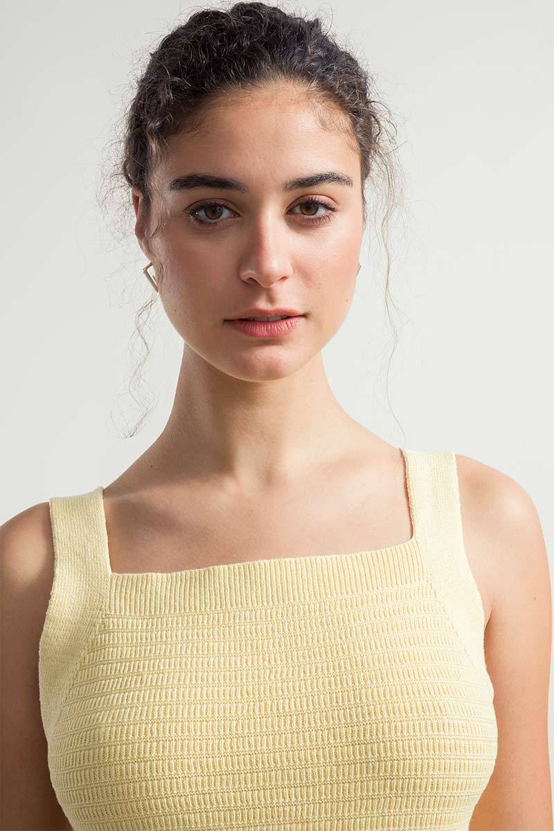 Rifò SOLE Canotta Spalla Larga Donna Cotone Rigenerato Super sconto