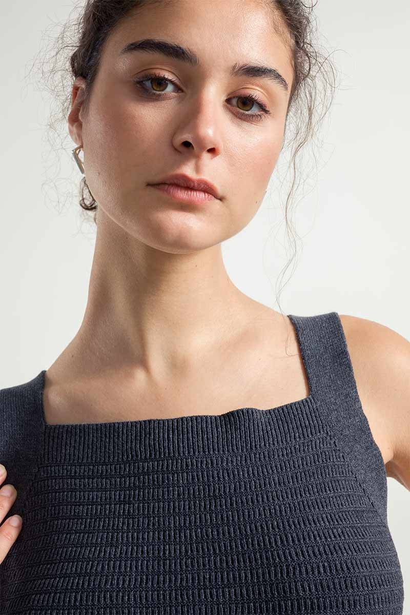Rifò SOLE Canotta Spalla Larga Donna Cotone Rigenerato Enormi sconti