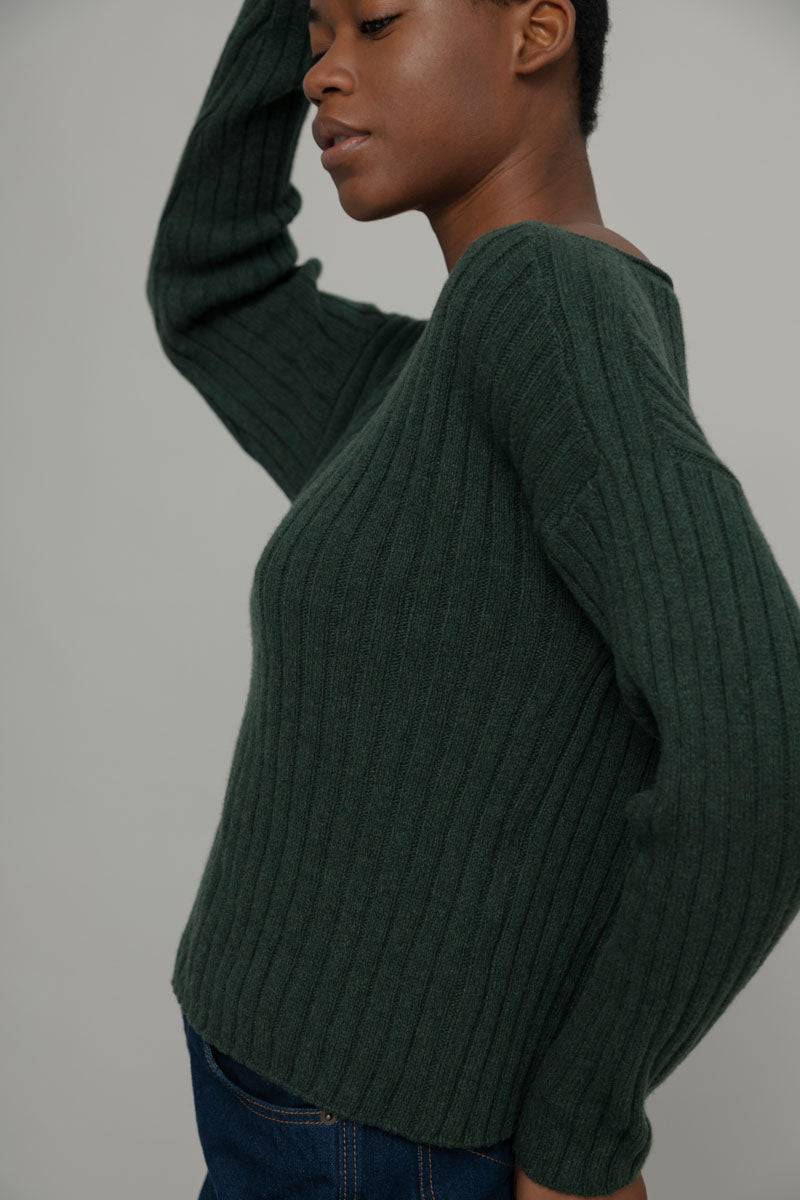Rifò LUCE Maglia Scollo a Barca Donna Cashmere Rigenerato Black Friday Prezzi