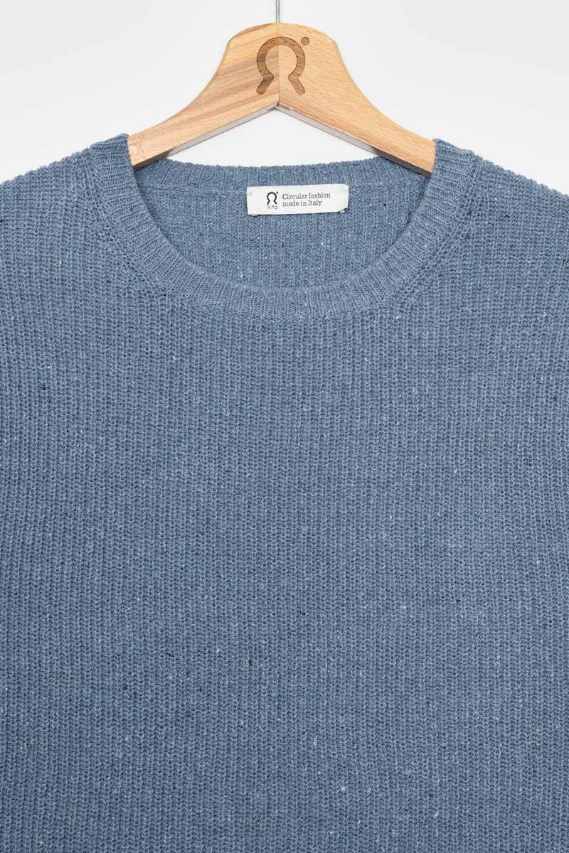 Rifò RACHELE Maglia Girocollo Donna Cotone Jeans Rigenerato Economico