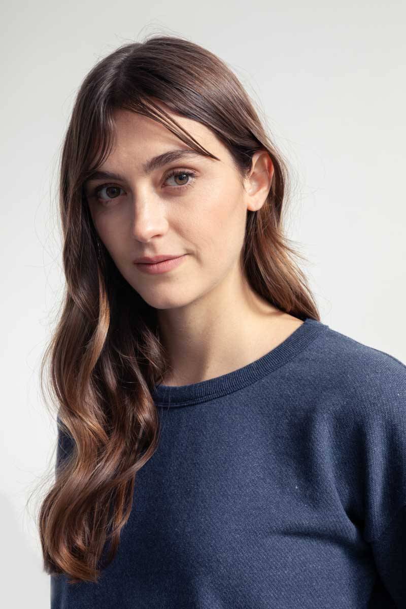Rifò MARY Felpa Donna Cotone Jeans Rigenerato Outlet