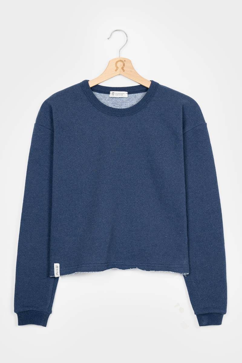Rifò MARY Felpa Donna Cotone Jeans Rigenerato Outlet