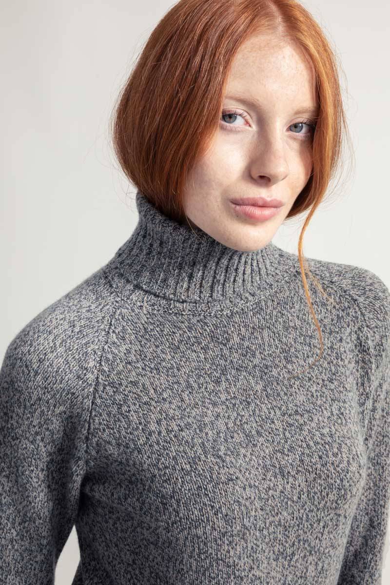 Rifò SUSANNA Maglia Collo Alto Donna Cashmere Rigenerato Hotsell