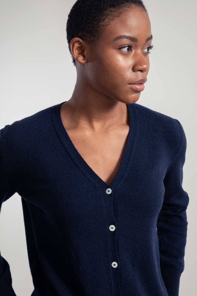 Rifò LETIZIA Cardigan Donna Light Cashmere Rigenerato Saldi Di Fabbrica