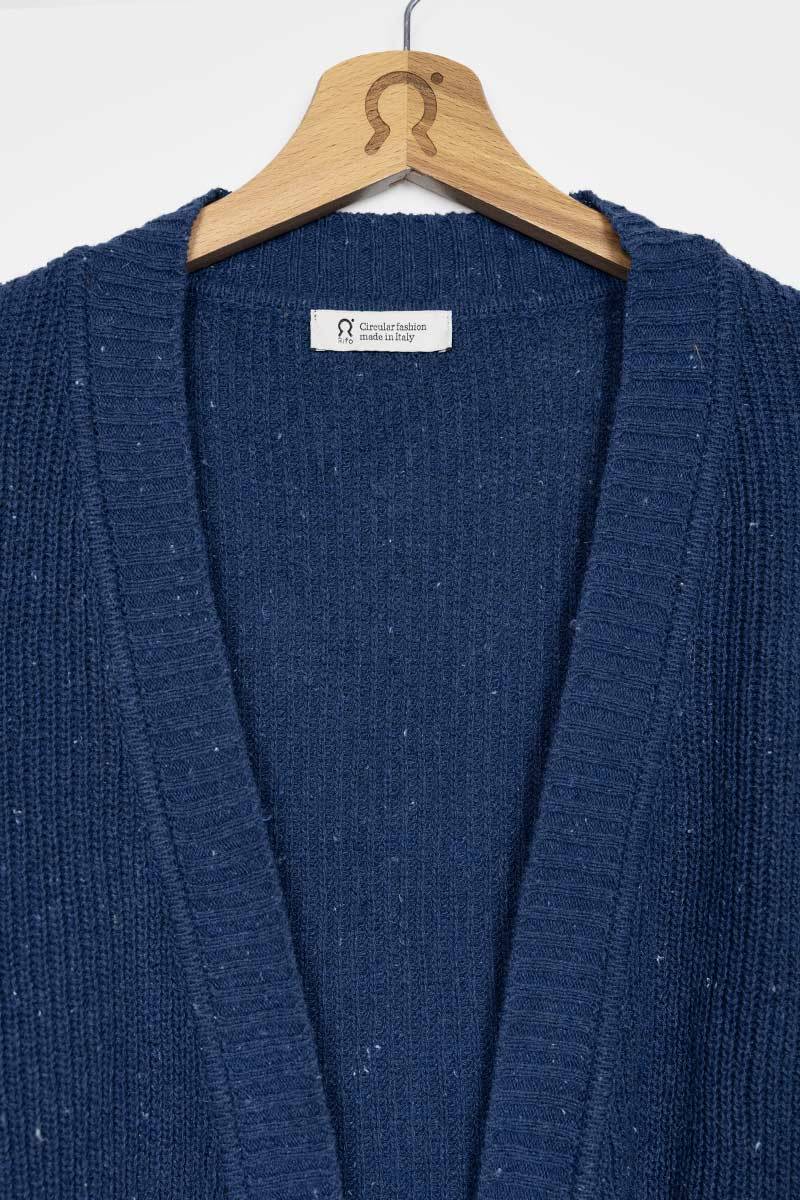 Rifò CARA Cardigan Donna Cotone Jeans Rigenerato Offerta esclusiva