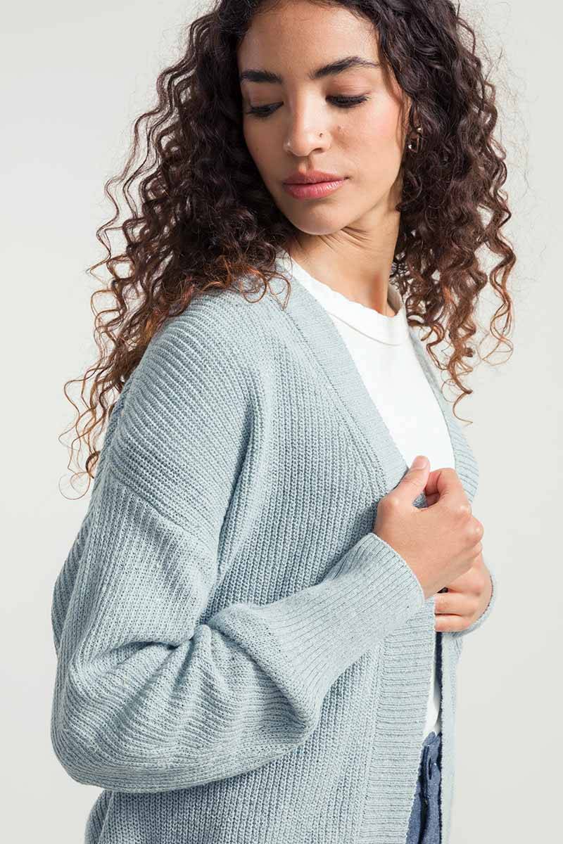 Rifò CARA Cardigan Donna Cotone Jeans Rigenerato Vendite stagionali