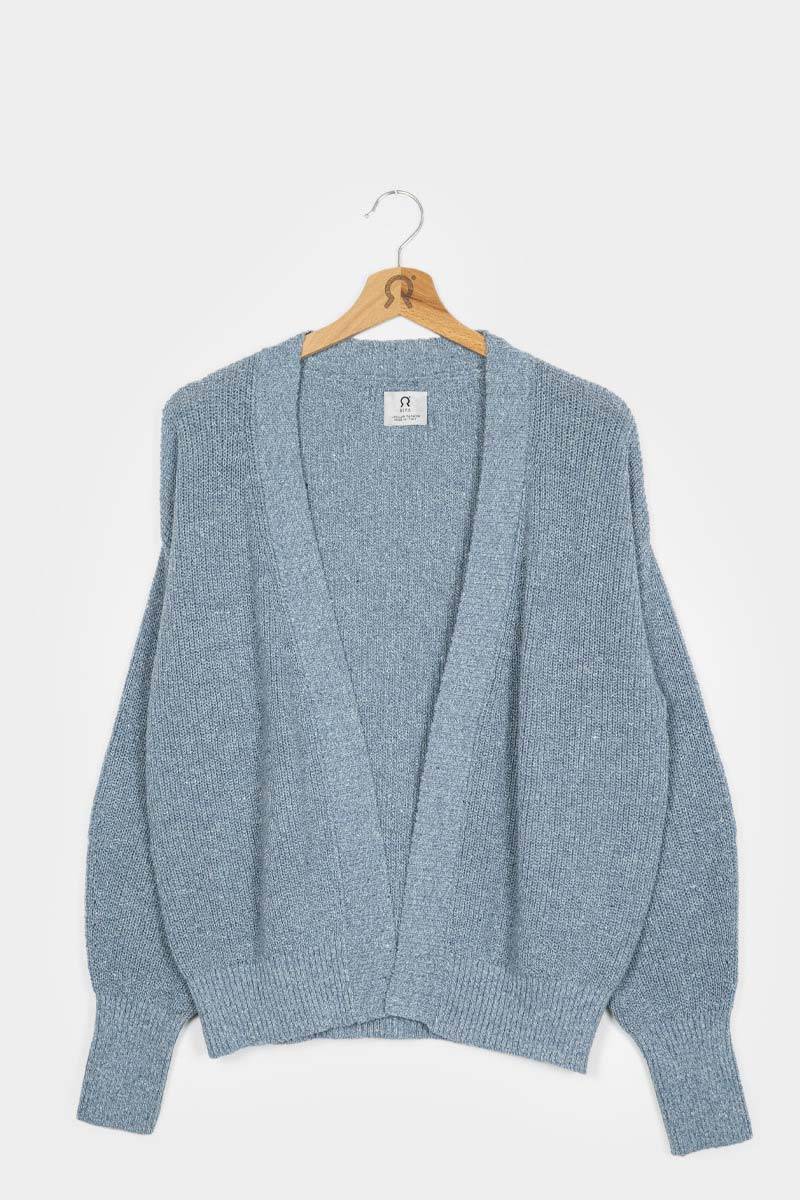 Rifò CARA Cardigan Donna Cotone Jeans Rigenerato Black Friday