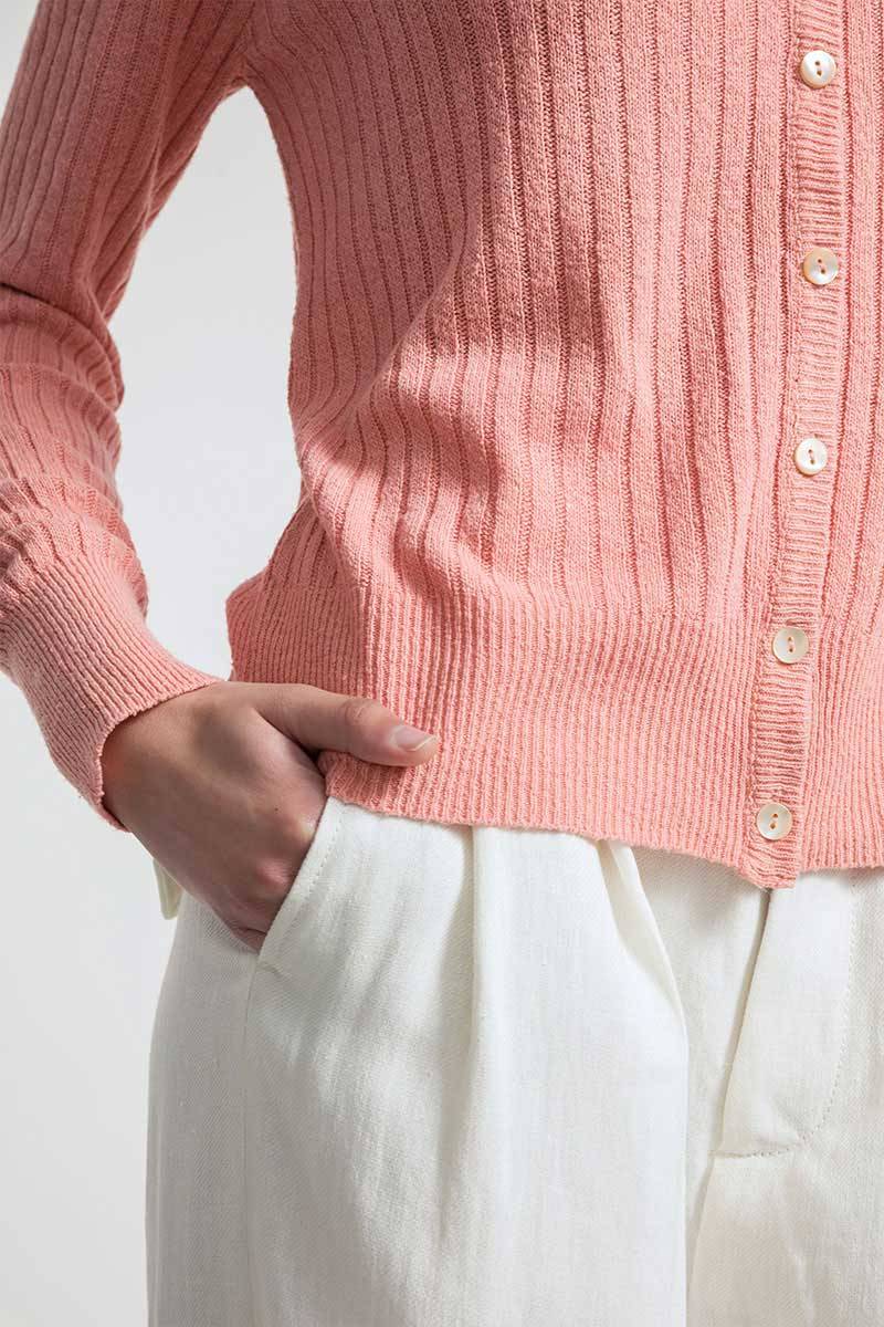 Rifò REALMA Cardigan Seta Rigenerata Tinture Naturali Smaltimento dello stoccaggio
