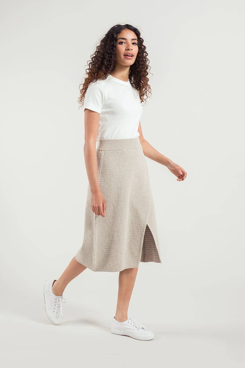 Rifò COMETA Gonna a Portafoglio in Maglia Donna Cotone Rigenerato Offerta speciale della fabbrica