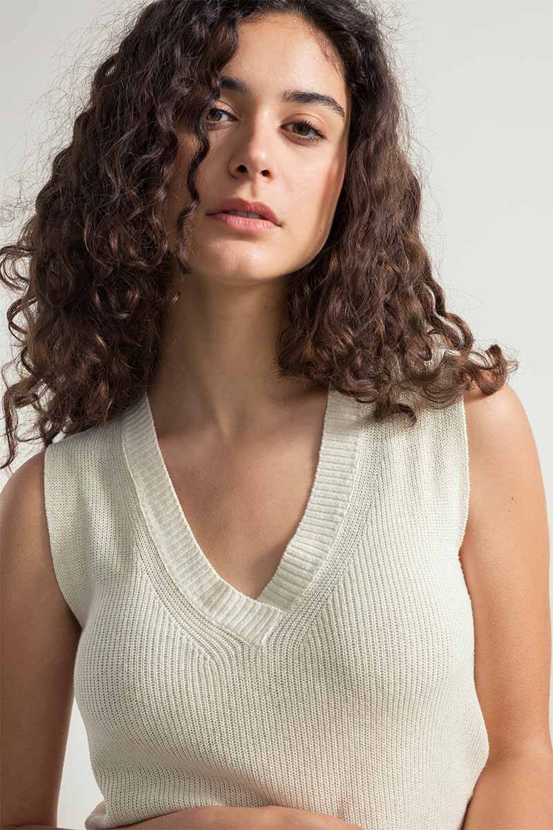 Rifò GAIA Canotta Donna Seta Rigenerata Sostegno trimestrale