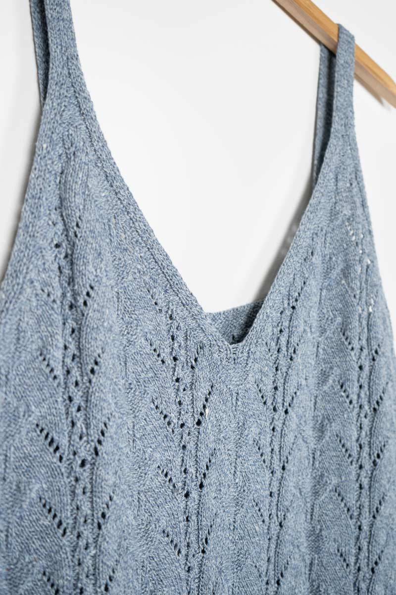 Rifò LOLA Abito in Maglia Cotone Jeans Rigenerato Trasporto libero internazionale