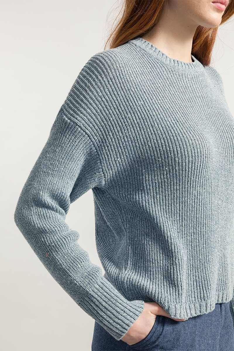 Rifò DARIA Maglia Donna Cotone Jeans Rigenerato Black Friday Prezzi