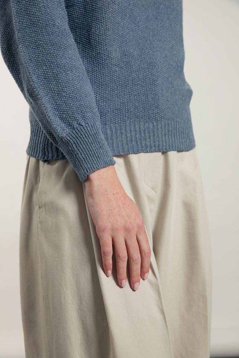 Rifò GRAZIA Maglia Donna Cotone Jeans rigenerato 2025