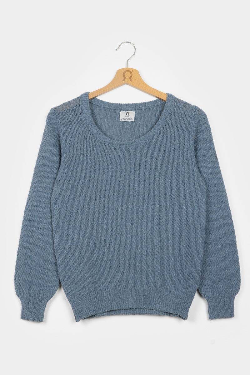 Rifò GRAZIA Maglia Donna Cotone Jeans rigenerato 2025