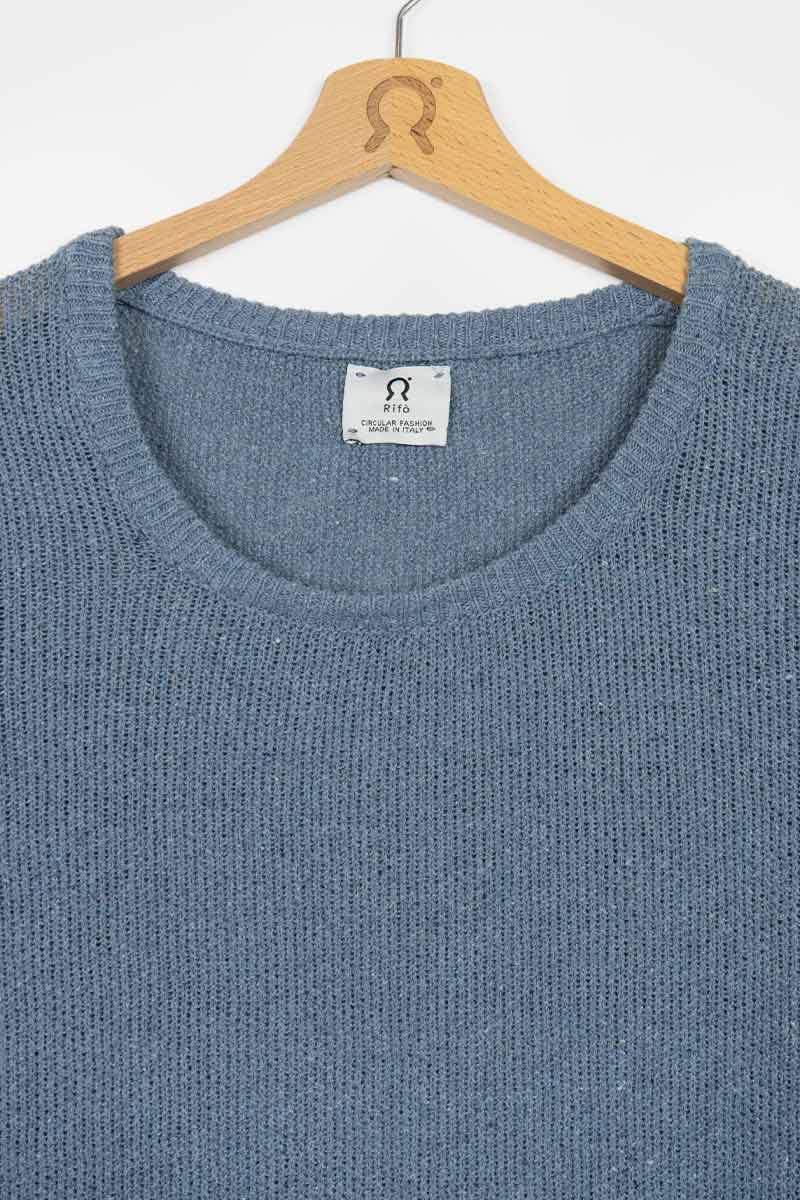 Rifò GRAZIA Maglia Donna Cotone Jeans rigenerato 2025