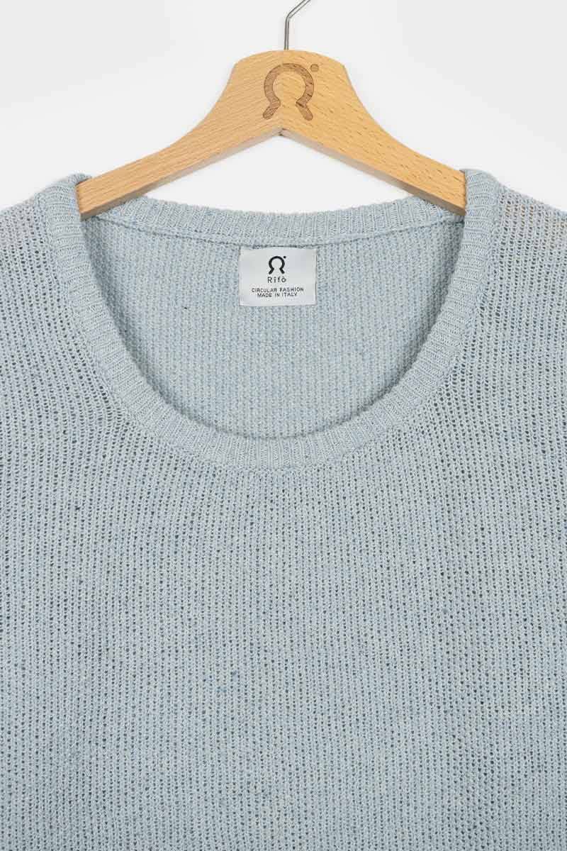 Rifò GRAZIA Maglia Donna Cotone Jeans rigenerato Italy