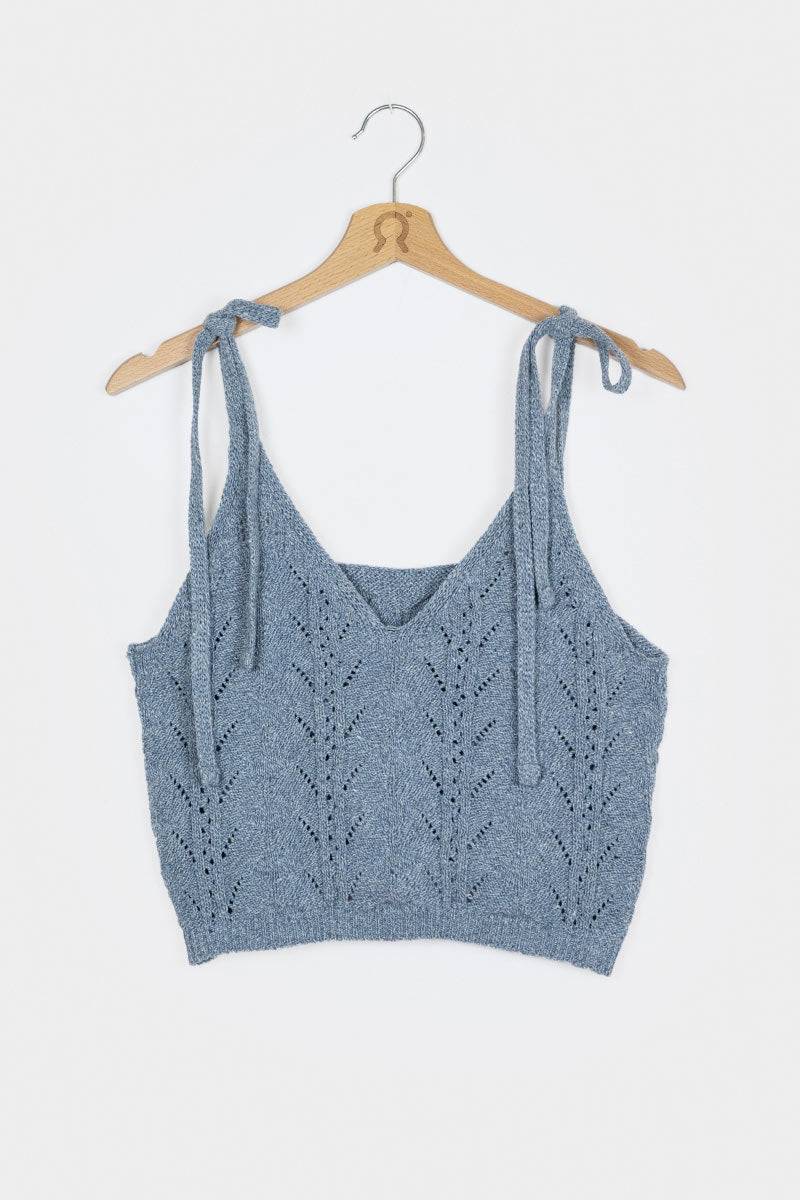 Rifò RENÉ Top Donna Cotone Jeans Rigenerato Nuovo