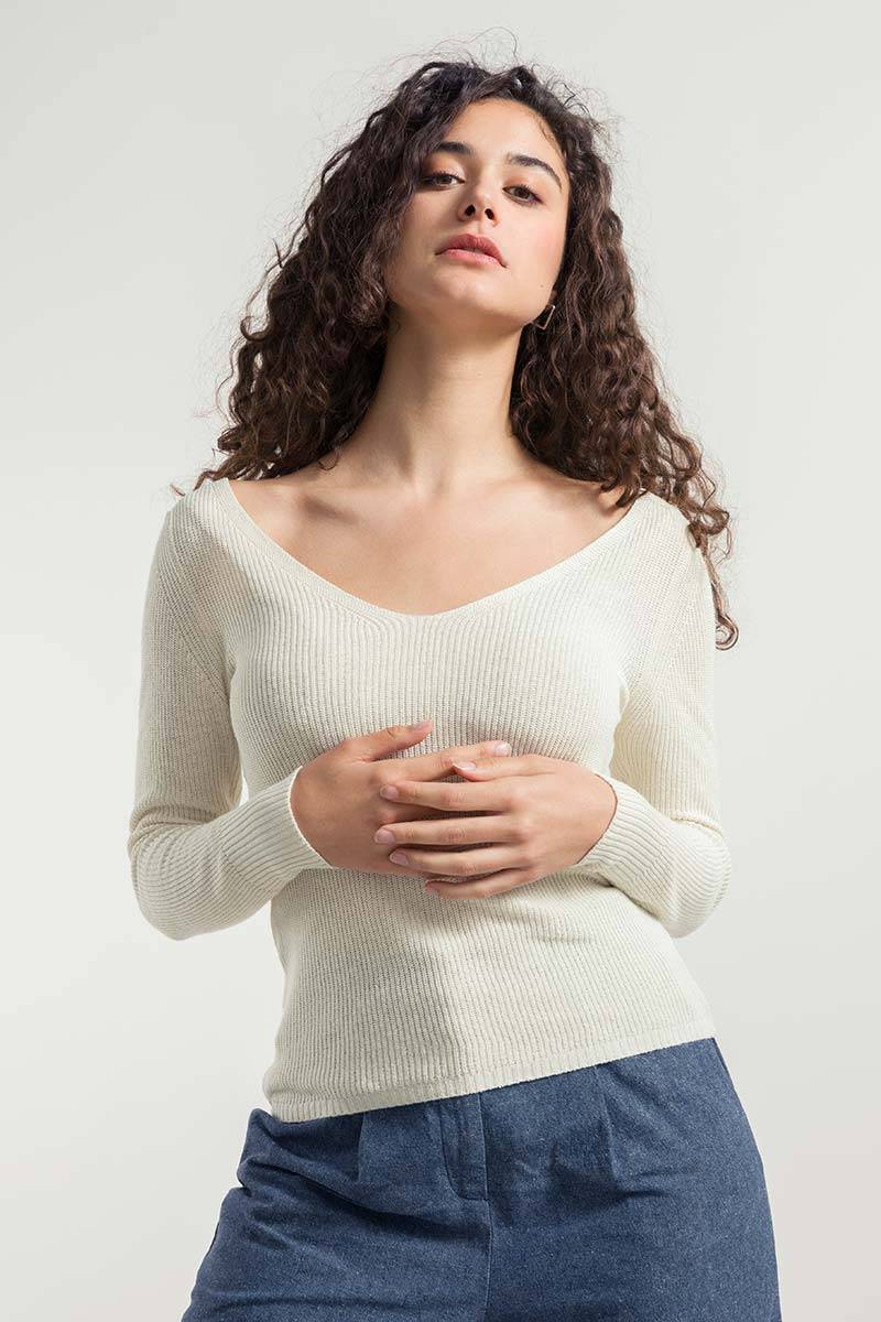 Rifò GISELLE Maglia Donna Seta Rigenerata Soddisfazione Garantita