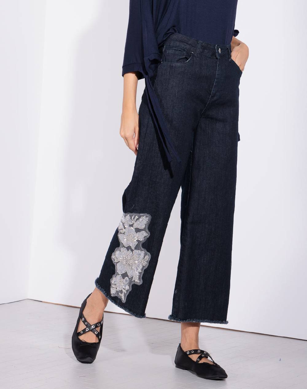 Risskio Ethan - Denim con applicazione Saldi Di Fabbrica