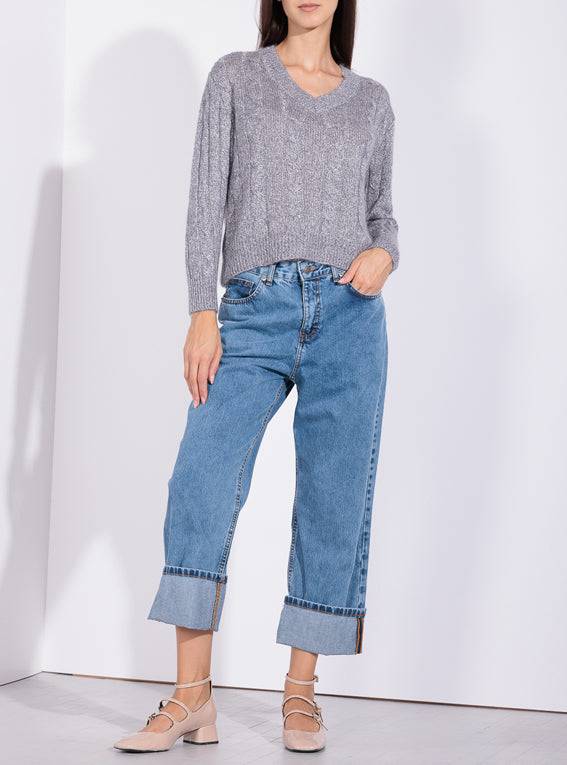 Risskio Liam - Maglia in filato scollo a "V" Outlet