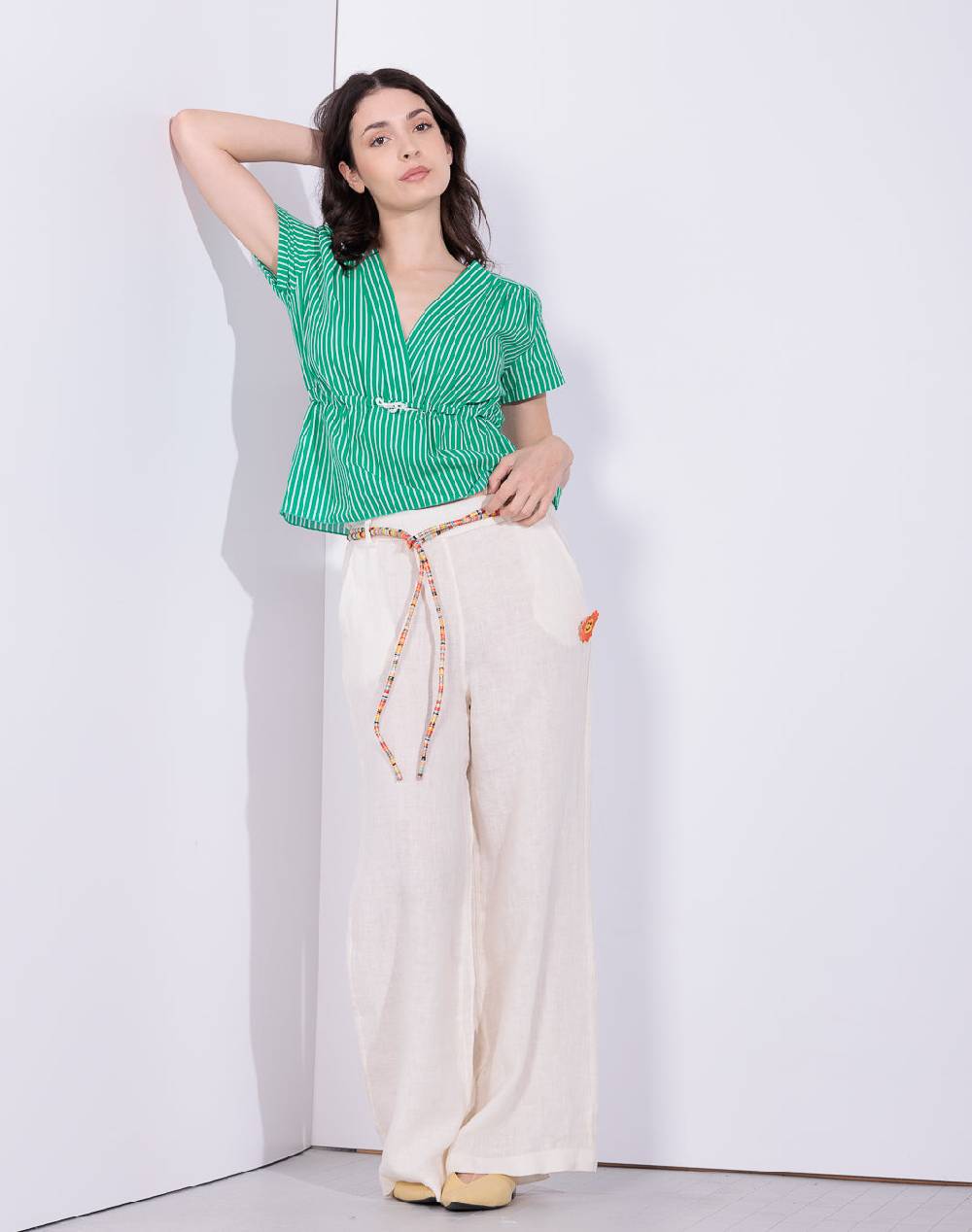 Risskio Frasco - Pantalone in lino tinto capo Sconto