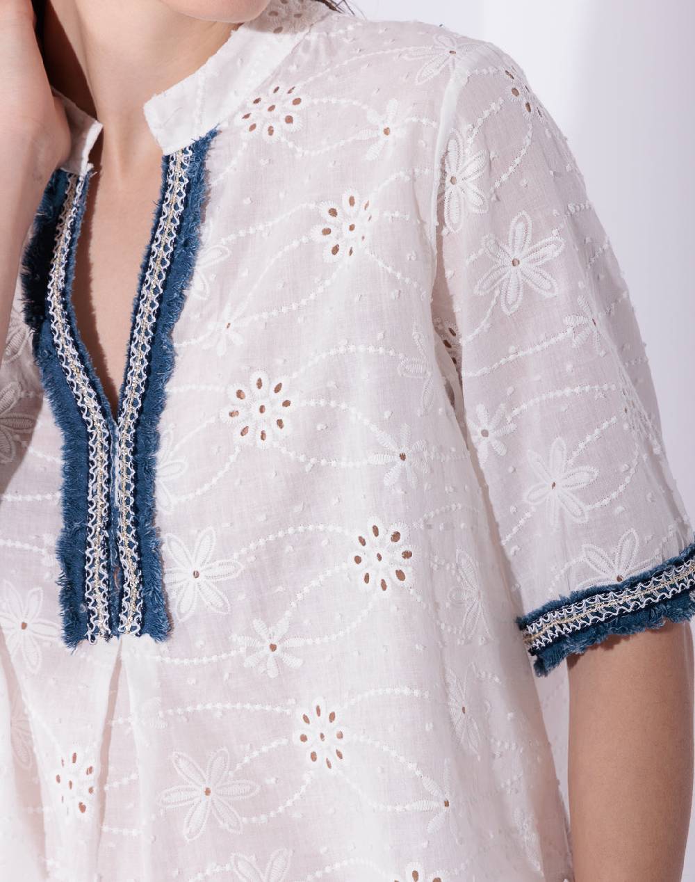 Risskio Conrado - Blusa in Pizzo San Gallo In Saldo