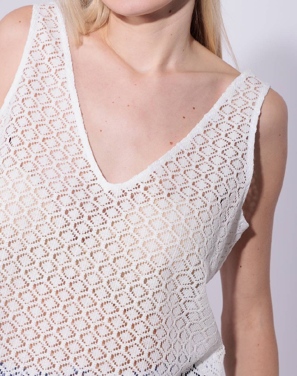Risskio Ravil - Top double face in pizzo Saldi